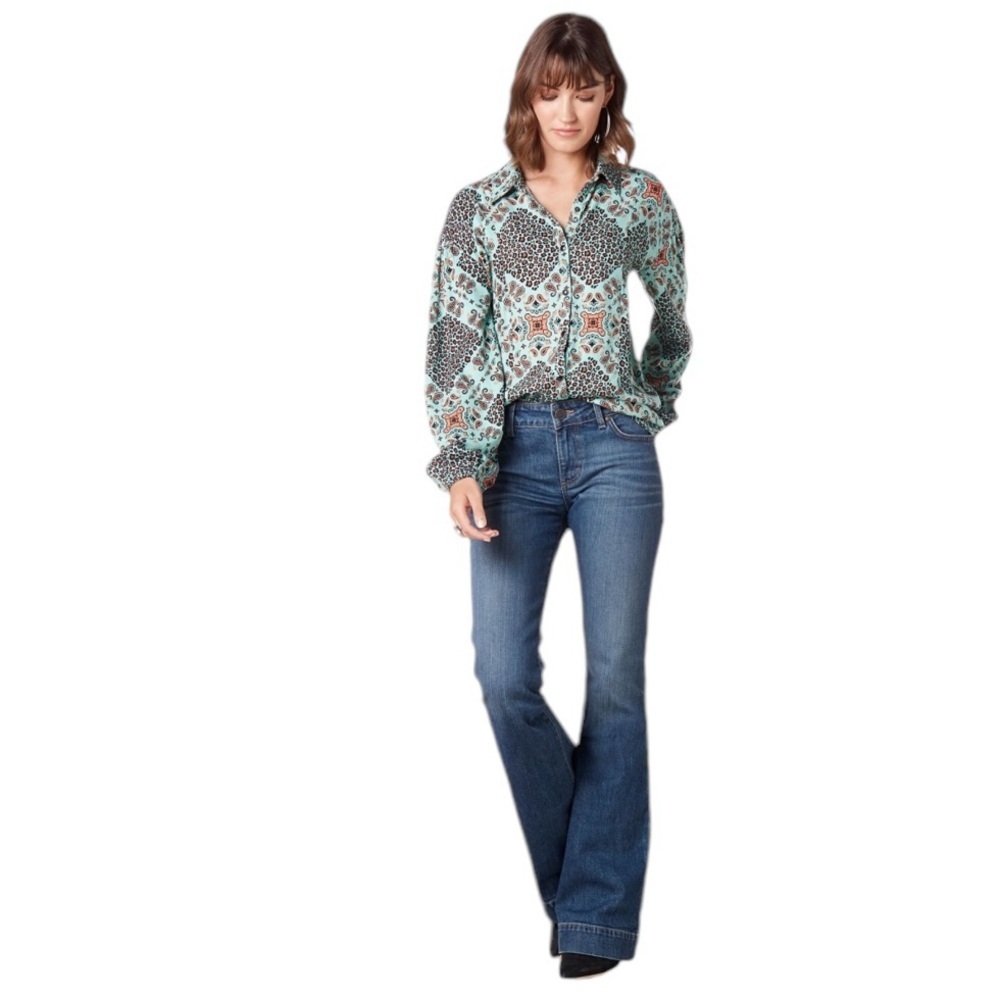 Wrangler Women's Multicolor Button Down Shirt